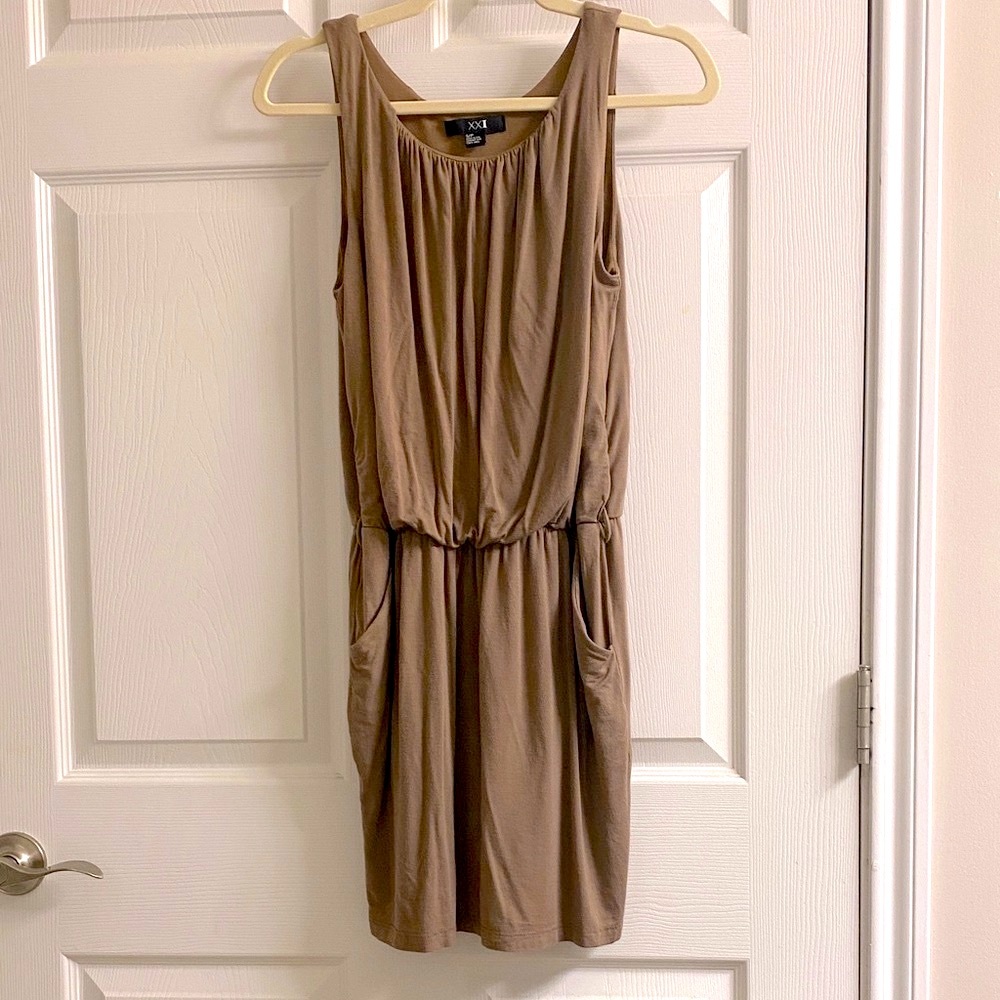Forever 21 Tan Sleeveless Mini Dress